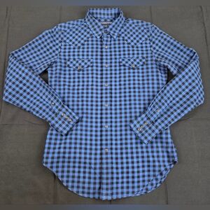 Ralph Lauren Sport Shirt Womens Size 8 Blue Long Sleeve Pearl Snap Button Up